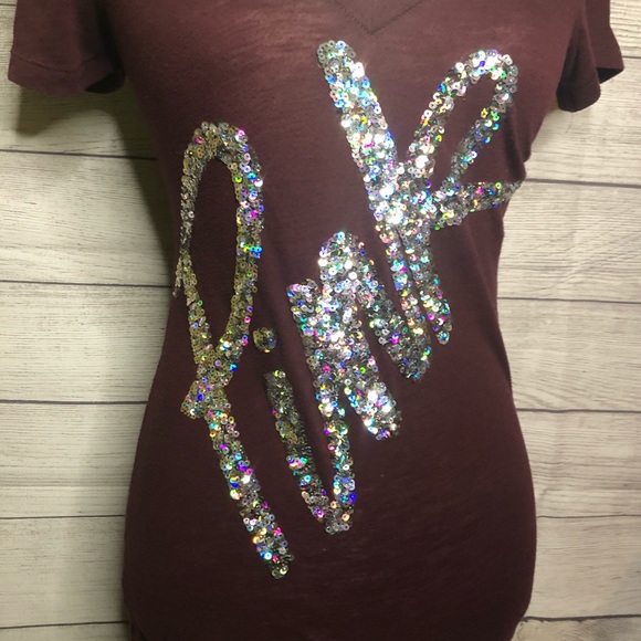 Victoria’s Secret Pink Sequins Tee - Picture 2 of 3